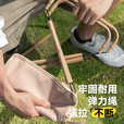米客喵户外折叠椅露营椅子小马扎折叠凳子美术写生椅便携式超轻钓鱼板凳 【大号】折叠笔袋小凳子-卡其色