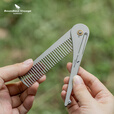 必唯纯钛户外折叠梳子便携随身梳子美发刘海梳子络腮胡迷你旅行 Ti9011A