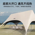 JEEP免搭建懒人遮阳速开黑胶天幕凉棚户外桌椅露营便携营地车套装 大号黑胶8-25人【四面防晒】
