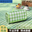 潮思汇极地火野餐垫春游防潮垫野餐布户外便携防水草野炊地垫郊游风 双面防水/无/不沾草红格 加厚150*200可坐6人
