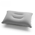 智宙户外充气枕大号加厚植绒方形露营睡袋枕午休靠垫折叠便携式充气枕 浅灰色【2个装】