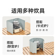 原始人（The Primitive）户外卡式挡风板炉具围挡防风保温板煤气灶防风罩防风圈防风板台 银本色12片装【铝合金氧化】