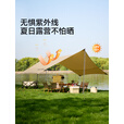 伯希和户外天幕帐篷超轻便携露营轻量化遮阳棚超大野营防晒装备 13㎡【卡其色】