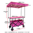 露营摆摊推车一体车野餐车折叠桌地摊移动夜市可升降移动餐车棚 【6支撑杆】聚拢红车+120升降桌