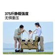 牧高笛云际折叠露营推车聚拢款户外大容量带刹车带娃可躺手推车拉车 细沙黄 100L 【聚拢宽轮刹车】