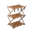 户外置物架多功能可折叠轻量化分离式收纳户外露营野餐装备 卡其色置物架-3层
