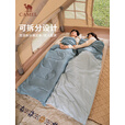骆驼（CAMEL）户外露营保暖便携式双人睡袋加厚冬季防寒睡袋 A9W3F5150蓝拼灰