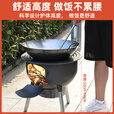 何佳功新式柴火炉家用烧木柴农村柴炉移动柴火灶大锅灶台户外炉具地锅灶 特厚款-43CM[一体冲压]+炉具礼包