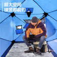 卡莱普瓦超大保暖夹棉加厚冬季帐篷户外冰钓防寒防雨钓鱼帐篷露营装备 蓝色加厚夹棉帐篷 2-3人款