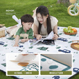 速营野餐垫防潮垫加厚户外便携帐篷地垫草坪垫子音乐节沙滩露营垫 双面特厚牛津布【卡通露营1.5*2m】