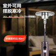 燃气取暖器伞形液化气取暖器户外冬季家用天然煤气烤火炉节能 不锈钢【天然气】移动轮+桌