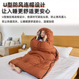 宜时代睡袋成人四季通用户外露营加厚便携式冬季防寒办公室午休信封睡袋 可伸手款加宽100cm【维尼棕】2.0公斤
