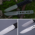 锐狮帝Realsteel Bushcraft Scandi/FFG 户外 刀 丛林 龙骨 刀胚 14C28N 大平磨