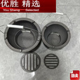 MPPMCK生铁铸铁炉围炉煮茶烧烤取暖家用 纯生铁铸铁大碳炉大号炉直径