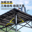 碳钢合金可升降折叠蛋卷桌户外折叠桌便捷露营桌露营车地摊夜市桌 95银彩黑升降桌+网兜