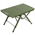 Guide Series户外三挡铝合金折叠桌露营野餐可升降战术桌218对折桌 BL-218款折叠桌（黑色）+灯杆