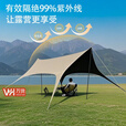 何佳功无风绳懒人天幕户外露营免安装加厚黑胶遮阳隔热防雨新型燕尾天幕 3.3*3.6米黑胶12平2-5人