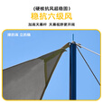月逸清辉户外天幕露营野餐黑胶银胶防晒防雨隔热野营遮阳棚防雨棚 【超值性价比】银胶方形3*3m