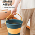 糜鸿（MIEHONE）折叠桶家用泡脚洗车钓鱼车载旅行大小号水桶 折叠款-小号浅绿5L可装10斤