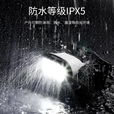 山力士 强光感应头灯超亮越野露营徒步登山充电头戴式户外头灯防水 牧野3感应款+收纳包