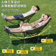阿尤布户外露营折叠椅躺椅午休椅可坐可躺可睡承重500斤加厚便携 绿色带腿托