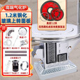 都格（送货上门）柴火灶气化炉柴煤两用烤火炉家用农村取暖炉室内灶 1.2米防爆玻璃上转桌面特厚