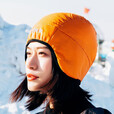 rimix护耳羽绒帽男女户外登山滑雪冬季防风骑行防寒保暖头套遮耳帽子 黑色