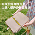 户外折叠凳子露营轻便携式小马扎折叠椅排队手包钓鱼椅子野餐用品 卡其色【大号】双层椅面/加厚管壁/轻量便携 「多场景可用」火车/高铁/地铁/排队