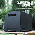 拓村卡式炉挡风板防风围挡户外炉具挡风板防风罩卡磁炉防风板通用折叠 黑色-四折挡风板【送收纳袋】