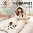 骆驼【熊猫联名款】睡袋户外露营室内外两用可拼接保暖防风午休被子 1J32265426A，奶酪色1.6kg左