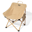 原始人户外折叠椅月亮椅旅行露营椅子沙滩折叠凳便携式钓鱼椅桌椅装备 儿童轻巧款黑色-轻量易收纳