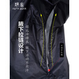 静星户外男女通用单人徒步旅游雨衣全拉链防风防雨防雪冲锋雨衣 灰蓝色 M