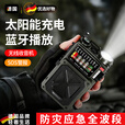 GERTHRON德国手摇发电收音机手电筒防灾地震应急战备太阳能充电供电一体机 【顶配款】全波段收音机+太阳能+手摇充电 【手电筒/手摇/太阳能/SOS/蓝牙/收音机】