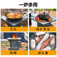 新型农村加厚气化柴火炉家用室内烤火炉煤炭两用回风灶铸铁取暖炉 38cm方型柴炉+全套 无规格