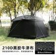 户外露营帐篷便携式家庭6-12人双层防雨两室一厅野营天幕大遮阳棚 大号黑色