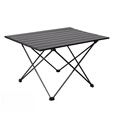 谷舰沐【磨砂面板】户外折叠桌野餐桌 便携式防泼水易清洁露营蛋卷桌子 黑色[磨砂面板大桌]