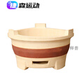 钻后土陶烧烤小泥炉围炉煮茶炉烧炭家用商用户外烤串老式木炭炉+小号 加线木炭炉小号