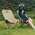 骆驼（CAMEL）户外折叠椅子结实便携式轻露营钓鱼导演凳月亮椅车载休闲躺椅野餐 高背月亮椅 赠收纳袋 黑色173CAHD080F