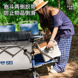 疆屿2025新款巨型露营车户外折叠聚拢摆摊野餐旅行快递小推车儿童可躺 克莱因蓝【聚拢旅途者】+124桌桌面+黑胶遮阳伞
