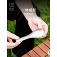 KEITH铠斯【纯钛便携汤勺】露营户外一体成型方便清洗抑菌保鲜 Ti5316-钛汤勺