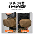 出众者 战术背心molle副包工具包户外背包拓展包杂物包附件包配包 黑色BLK