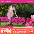 原始人芭比露营推车户外营地拖车旅行可折叠手推野餐野营遛娃小手拉车 175L 【亮粉越野款】芭比联名