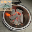 靠森（Kaooseen）木炭烤火炉取暖炉手提烤火盆家用移动木炭火炉柴火碳盆烧烤炉户外 加厚碳烤炉+漏灰板+碳夹+锅架+烤