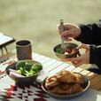 牧高笛 钛碗户外露营野炊聚会轻量便携饭碗汤碗防烫野餐碗 单层汤碗NX21666003