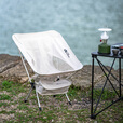 牧高笛（MOBIGARDEN）户外露营月亮椅野营折叠椅超轻便携带收纳包野餐折叠凳子 雾白