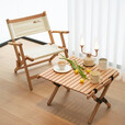 牧高笛（MOBIGARDEN） 云端实木椅 户外露营聚会折叠椅实木靠背椅便携式低躺椅 套餐一