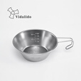 vidalido维达利多户外不锈钢碗304食品级碗露营野餐登山烧烤便携把手碗碟 4碗套装+收纳包