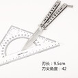 牧笛C26蝴蝶练习刀酷玩小刀甩手刀野营防身训练刀练习梳子户外刀具 龙纹白色开