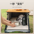 北欢露营车户外营地车可折叠露营推车野餐手推车便携钓鱼拉杆车可拓展 210L 有刹车 黑色PRO单车-可拓展