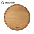 THOUS WINDS 千风户外露营黑胡桃木圆桌便捷野营野餐实木折叠圆桌 圆桌面收纳包